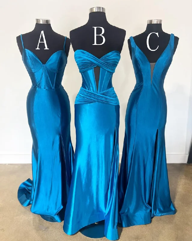 2024 New Satin Mermaid Long Prom Dress