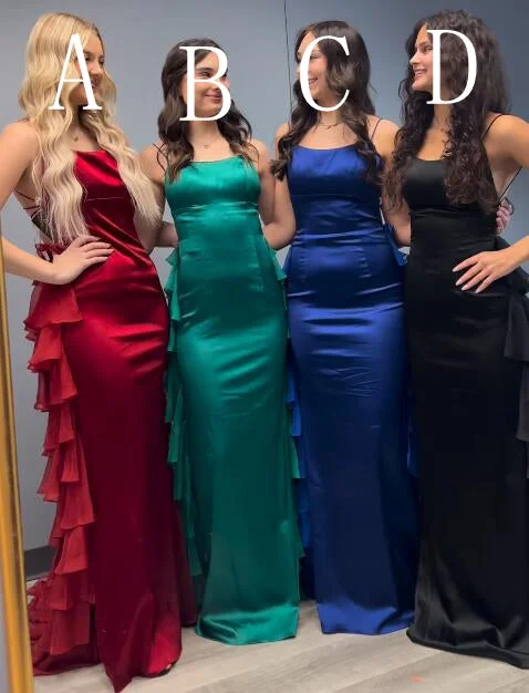 Strapless Fitted Long Prom Dress with Chiffon Ruffle Skirt