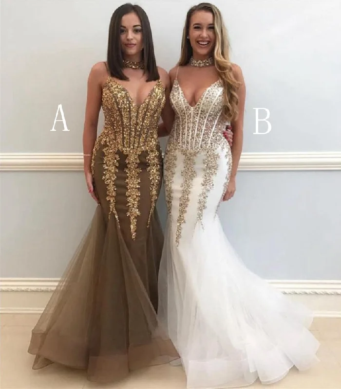 Mermaid Prom Dress, Evening Dress, Dance Dresses, Graduation School Party Gown, DT0347