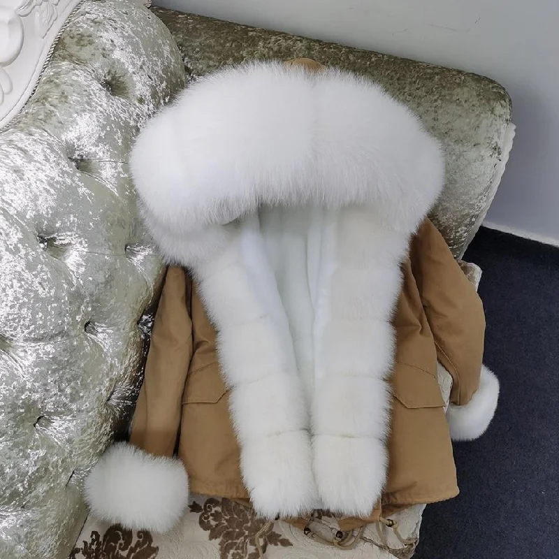 Natural Raccoon Fox Fur Coat Thick Warm Full Sleeve Zipper Jacket with Hood Snapped Jacket Toggled Jacket Drawstring Jacket Natural Raccoon Fox Fur Coat Thick Warm Full Sleeve Zipper Jacket with Hood Snapped Jacket Toggled Jacket Drawstring Jacket