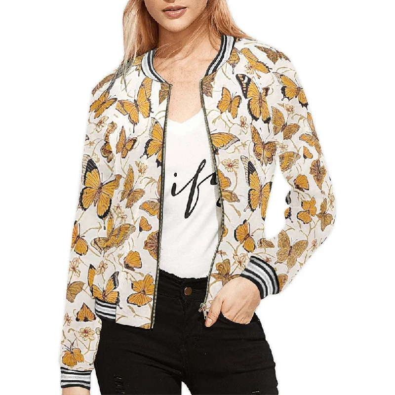 Women's Horizontal Stripes Jacket (Model H21) Chenille Fabric Brocade Fabric Lace Fabric