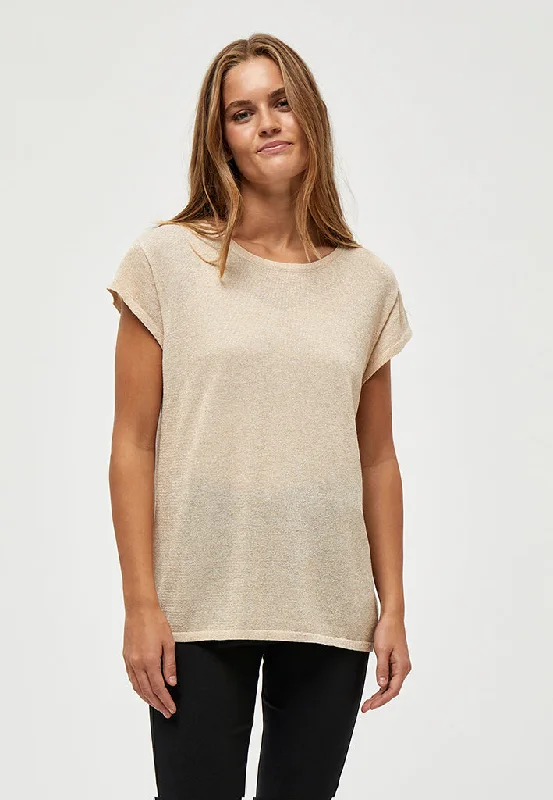 MSCarlina Knit T-Shirt - Medal Gold Metallic