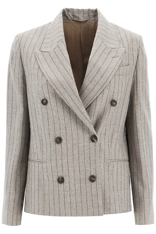 BRUNELLO CUCINELLI double-breasted mouliné p