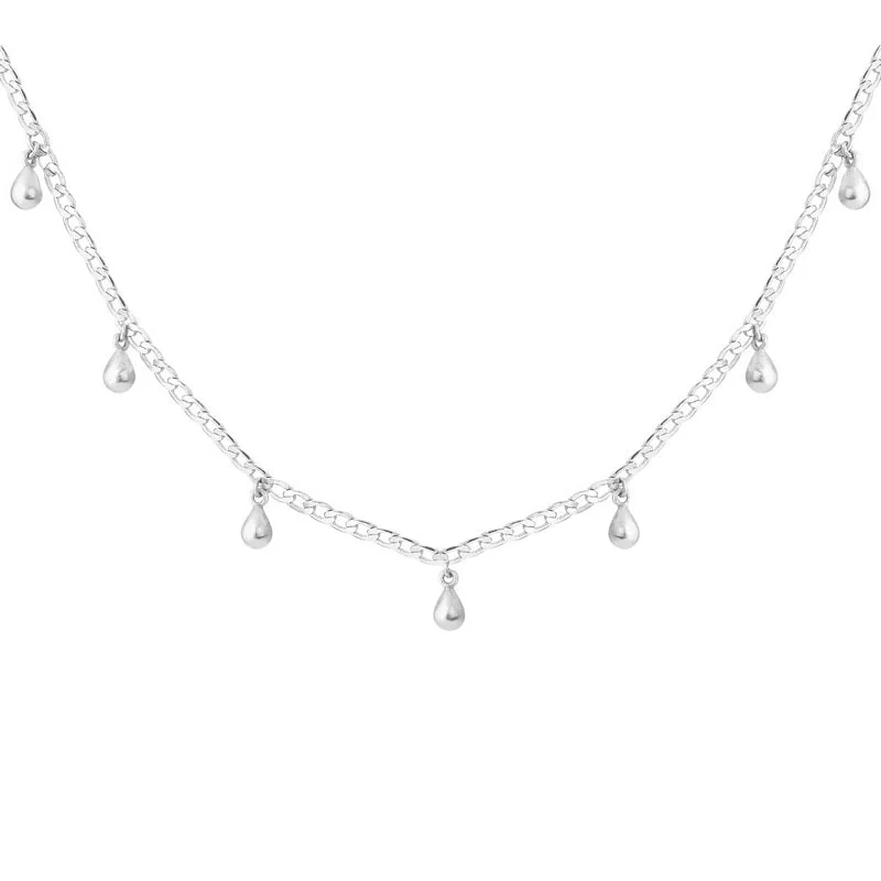 Teardrop Necklace Silver